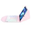 Vertical Kickstand iPad Air5 2022/Air4 2020 Keyboard Case 7 Colors Backlight iPad Air 5th 4th Gen 3 in 1 Detachable Transparent Back Cover Bluetooth Wireless Keyboard (iPad Air5/Air4, Pink) view 4
