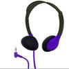 HamiltonBuhl HA2-PPL Personal On-Ear Stereo Headphones 200-Pack  Purple, Replaceable Foam Cushions, Adjustable Headband, 5 ft Chew-Resistant Dura-Cord, 3.5mm Stereo Plug view 2