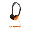 HamiltonBuhl HA2-ORG Personal On-Ear Stereo Headphones 200-Pack  Orange, Replaceable Foam Cushions, Adjustable Headband, 5 ft Chew-Resistant Dura-Cord, 3.5mm Stereo Plug view 3