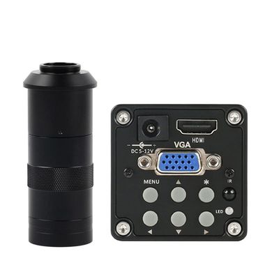 Lab Microscope Slides 1080P Industrial Digital Video Microscope Camera 100X 180X 300X C Mount Lens Microscope Parts (Color : with 100x Lens, Magnification : Blue)