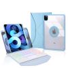 7-Color Backlight iPad Pro11 Keyboard case 3rd/2nd/1st Touchpad 360Rotatable Vertical Stand Detachable Bluetooth Keyboard Transparent Back Cover (iPad Pro11, Blue) view 1