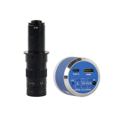 12MP 4K 1080P HDMI Type-c PC Industrial Electronic Digital Microscope Camera TF Video Recorder & 180X C-Mount Lens