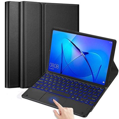 QYiiD Backlit Touchpad Keyboard Case for Huawei MatePad 10.4" 2020, Magnetically Detachable Wireless Bluetooth Keyboard for Huawei MatePad 10.4" 2020, Black