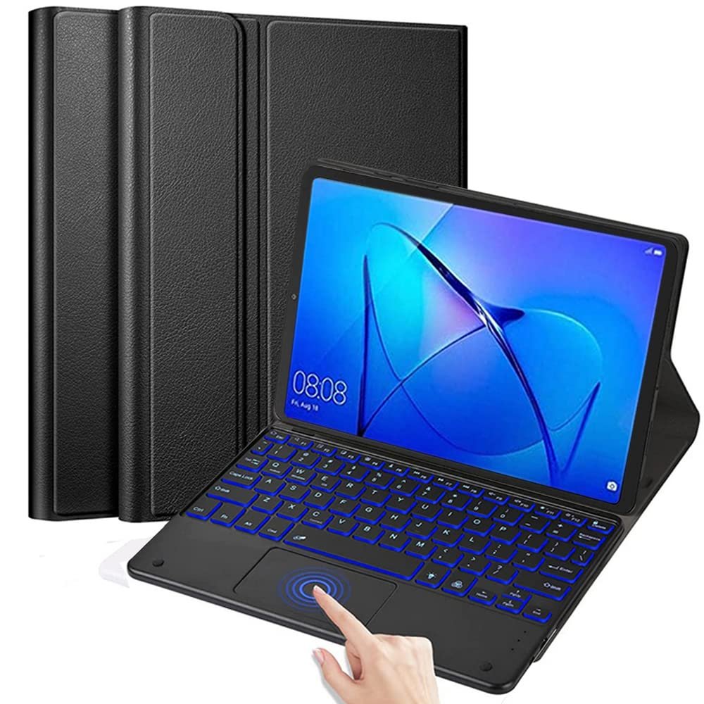 QYiiD Backlit Touchpad Keyboard Case for Huawei MatePad 10.4" 2020, Magnetically Detachable Wireless Bluetooth Keyboard for Huawei MatePad 10.4" 2020, Black