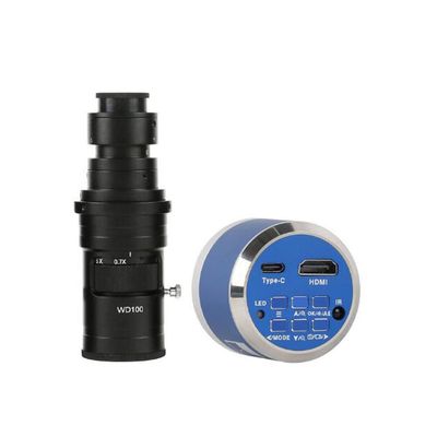 12MP 4K 1080P HDMI Type-c PC Industrial Electronic Digital Microscope Camera TF Video Recorder & 200X C-Mount Lens