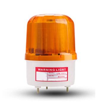 Rotate Sound and Light Alarm Lamp LTE-1101J Red Green Blue Yellow 12V 24V 48V 110V 220V 380V Waterproof Warning Light 10W - (Color: Yellow/Voltage: 24V/ Size: Sound)