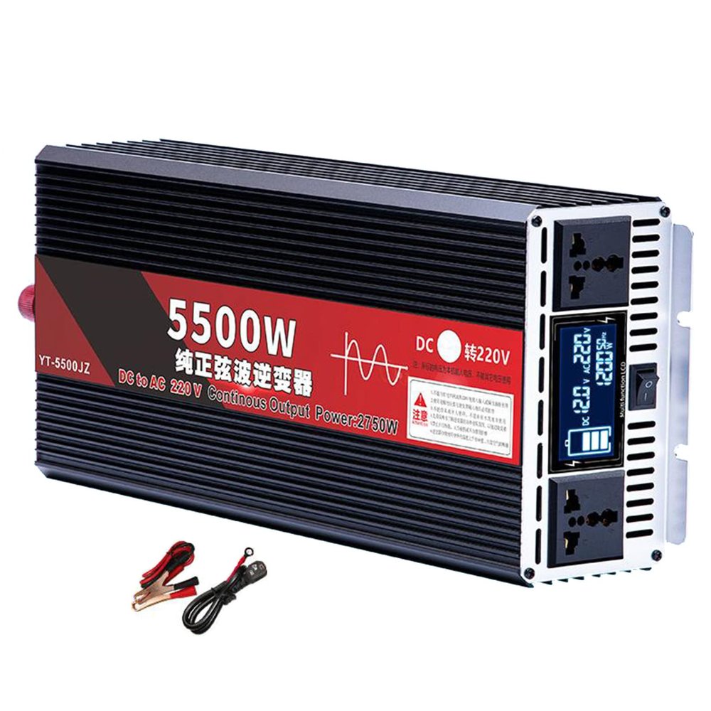Niczu DC 12V 24V 48V 60V to AC 220V Pure Sine Wave Vehicle Inverter 3000W 3500W 4000W 5500W 6500W 8500W 9500W Car Power Voltage Converter,5500W-48V
