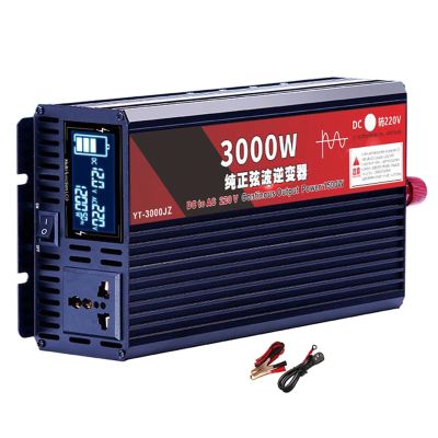 Niczu DC 12V 24V 48V 60V to AC 220V Pure Sine Wave Vehicle Inverter 3000W 3500W 4000W 5500W 6500W 8500W 9500W Car Power Voltage Converter,3000W-60V