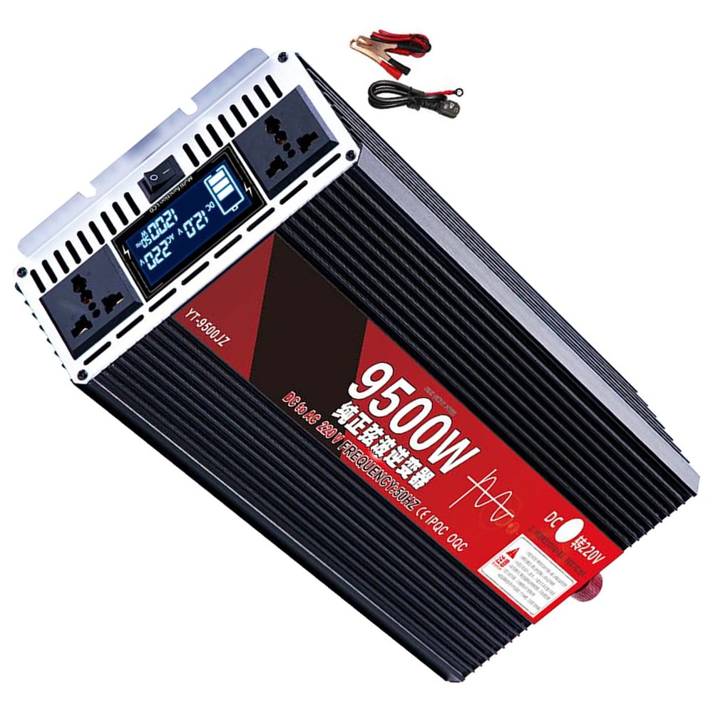Niczu Pure Sine Wave Vehicle Inverter 3000W 3500W 4000W 5500W 6500W 8500W 9500W Car Power Voltage Converter DC 12V 24V 48V 60V to AC 220V,9500W-48V