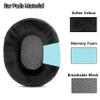 TaiZiChangQin Upgrade Ear Pads Earpads Ear Cushions Replacement Compatible with Mixcder E7 E 7 Headphones Hybrid Velour Black view 2