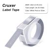 Cruxer 10 Pack Replacement Embossing Label A520104 3/8'' x 9.8' White on Silver 3D Embossed Tape Self-Adhesive Compatible with Organizer Xpress Tape 1540 1550 1570 1595 12966 Labels Makers view 2