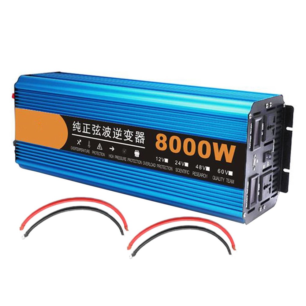 Niczu DC 12V 24V 48V to AC 220V Pure Sine Wave Vehicle Inverter 3000W 4500W 6000W 8000W 12000W Car Power Voltage Converter, with LED Display,8000W-12V