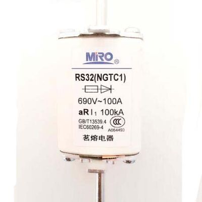 Zyvpee RS32 (NGTC1) 690V~50A 80A 100A 125A 160A 200A 225A 250A 300A aR I1~100kA Fuse (690V~100A)