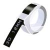 8 Pack Cruxer Replacement for Dymo A521209 3D Embossing Tape 12mm x 3m White on Black Self-Adhesive Embossed Label Replacement for Office Mate II 1540 154000 Organizer Xpress Pro 1575 Label Maker view 1
