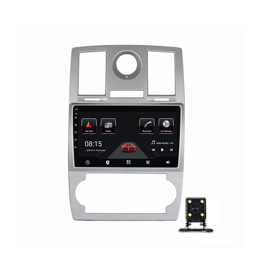 ZYLR 9 Inch Double Din Car Stereo Android Auto & Carplay, Touchscreen in-Dash Navigation for Chrysler 300C 2004-2011 with Bluetooth, GPS, Backup Camera, SWC, FM Car Radio,4g+64g