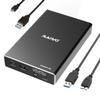 MAIWO Hard Drive RAID Enclosure Dual Bay for 2.5 Inch SATA SSD HDD, USB 3.0 6Gbps with UASP, RAID 0/1/JBOD/PM, 16TB Capacity, External Hard Drive Case Reader Aluminum view 1