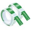 2 Pack Cruxer Replacement for A521203 3D Embossing Tape 12mm x 3m White on Green Self-Adhesive Embossed Label Replacement for Office Mate II 1540 154000 Organizer Xpress Pro 1575 Label Maker view 1