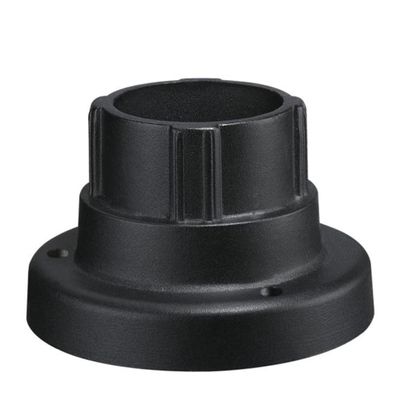 Ciata Mounting Base, Weather Resistant Indoor/Outdoor Aluminum Pedestal Mount for Stone Walls, Horizontal Surfaces, UL Listed, Wet Location use, 3 Inch Fitter Diameter in Textured Black Finish