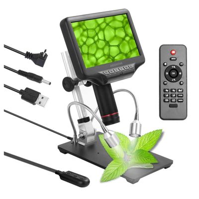 Microscope Accessories Kit Digital Microscope Camera Lenses 70X 1080P USB Electronic Stereo Microscope Slides