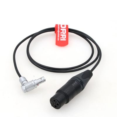 DRRI Audio Inputs Cable XLR 3-Pin Right Angle to 0B 6Pin for ARRI Alexa Mini LF Camera