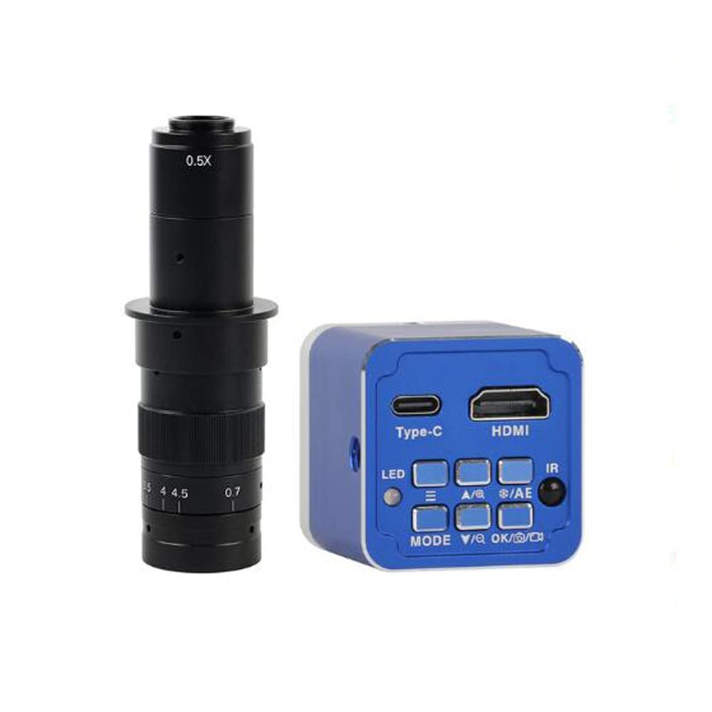 12MP 4K 1080P HDMI Type-c PC Industrial Electronic Digital MINI Video Microscope Camera & 180X C-Mount Lens