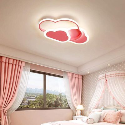 LED Chandeliers, Led Chandelier Lamp for Children s Room Bedroom Kindergarten Nursery Child White Cloud Modern Ceiling Dimmable Lighting Fixtures-Pink_D52cm (Color : Pink, Size : D42cm)