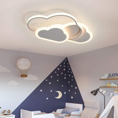 LED Chandeliers, Led Chandelier Lamp for Children s Room Bedroom Kindergarten Nursery Child White Cloud Modern Ceiling Dimmable Lighting Fixtures-Pink_D52cm (Color : White, Size : D52cm)