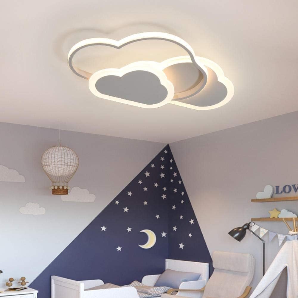 LED Chandeliers, Led Chandelier Lamp for Children s Room Bedroom Kindergarten Nursery Child White Cloud Modern Ceiling Dimmable Lighting Fixtures-Pink_D52cm (Color : White, Size : D52cm)