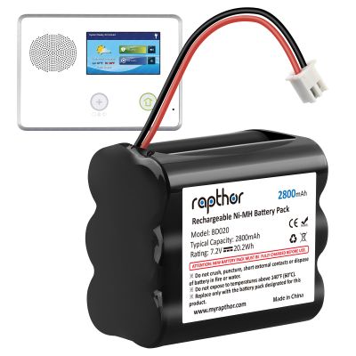 2800mAh Replacement Battery for 2GIG BATT1, BATT1X, BATT2X, 6MR2000AAY4Z, GC2 2GIG-CNTRL2 2GIG-CP2, GCKIT311, 228844, for Go Control Panel Alarm System 10-000013-001, PERS-4200, 7.2V, 20.2Wh