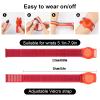 Kids Wristband Compatible with Apple AirTag, Protective Case for Air Tag GPS Tracker Holder with Nylon Bracelet, Adjustable Anti Lost Watch Band for Toddler Child Elder(Red & Blue) view 2