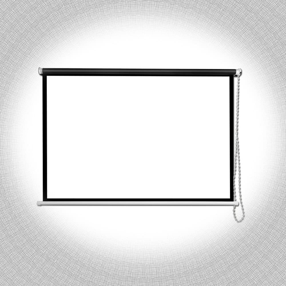LENG Manual Roll Up Projection Screen 60inch Movie Screen Portable Projector Screen Wall Mounted HD Screen for Schools Meeting Home Cinema Indoor Outdoor Use (Size : 16:9)