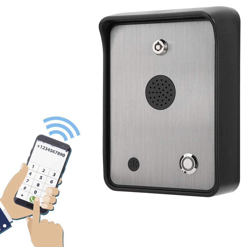 GSM Audio Intercom for Single House Door and Gate Opener Access Controller to Remotely Open Doors for Visitors (AC / DC12V-24V Power Input)