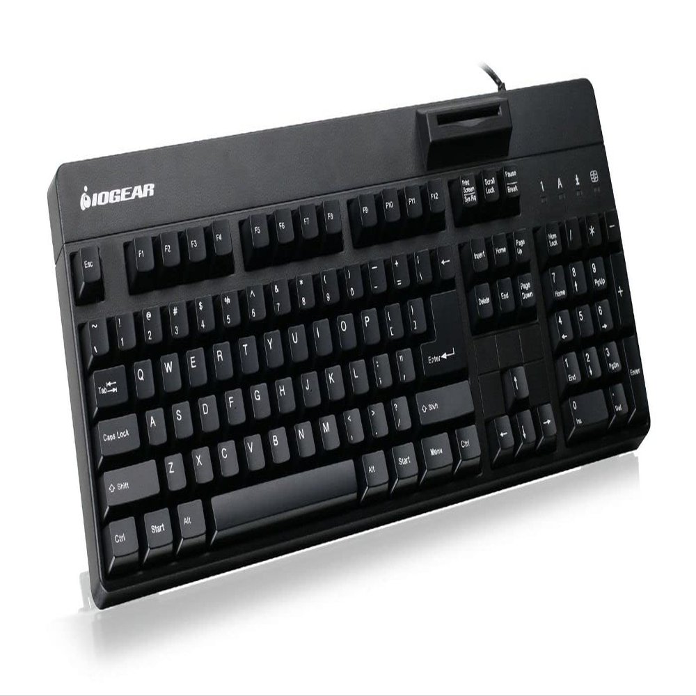 IO Gear GKBSR202TAA 104-key Keyboard W/ Built-in Common Access Card Reader [taa Compliant]
