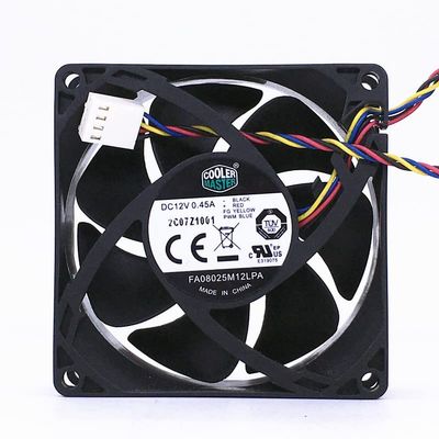 for FA08025M12LPA DC12V 0.45A 4-Wire PWM Cooling Fan