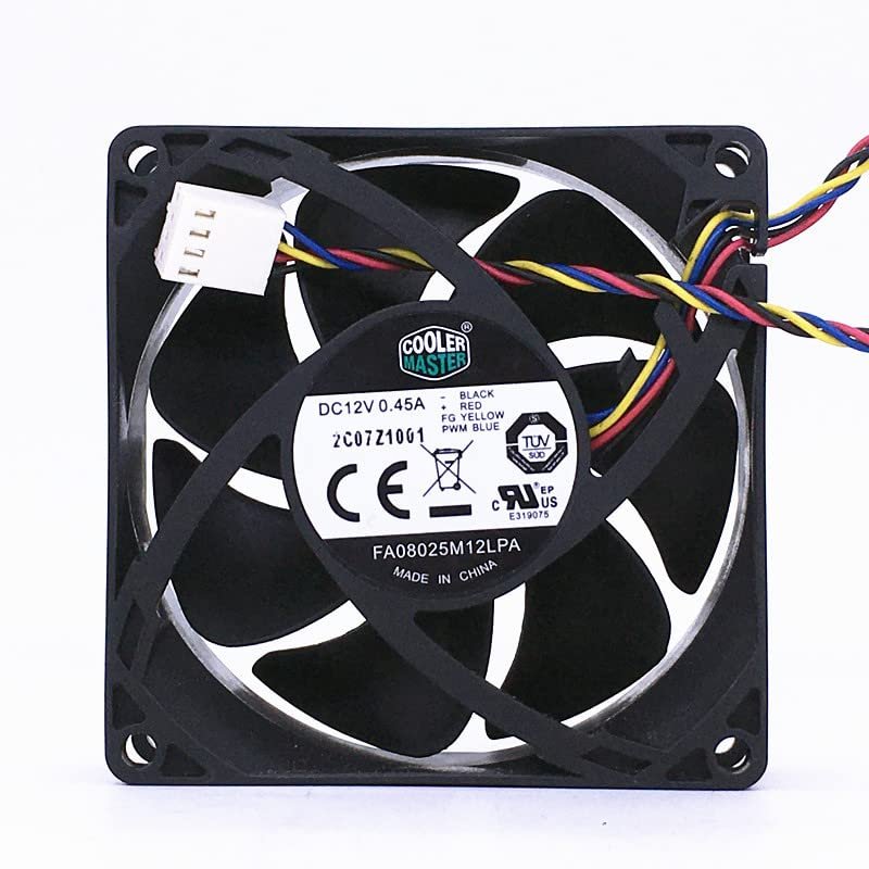 for FA08025M12LPA DC12V 0.45A 4-Wire PWM Cooling Fan