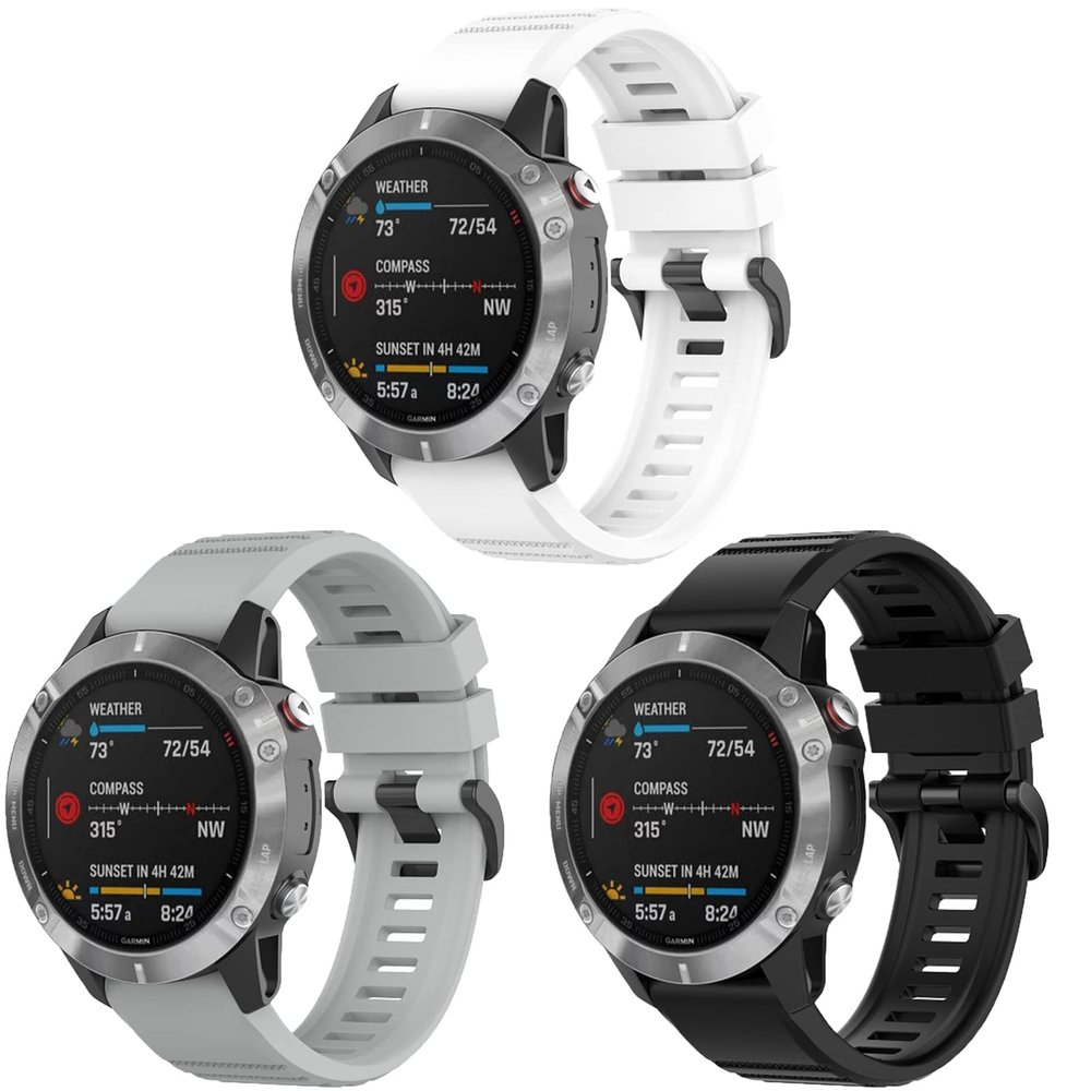 2Pack Compatible with Garmin EPIX Gen2Fenix 7Fenix 6Fenix 5Approach S62Quatix5 Forerunner935COROS VERTIXInstinct Bands, Texture Replacement Soft Flexible Silicone Band Strap Wristband