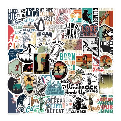 54 PCS Rock Climbing Stickers,Outdoor Extreme Sports Stickers for Water Bottles, Laptops, Suitcases,Skateboards,Car,Perfect Gifts for Climber,Adults,Teens and Kids