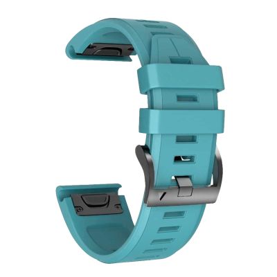 DJDLFA 26 22mm Silicone Watchband for Garmin Fenix 6X 6Pro Watch Quick Release Easy fit Wrist Band Strap for Fenix 5X 5Plus Accessories (Color : Blue Green, Size : 22mm Fenix 6 6Pro)