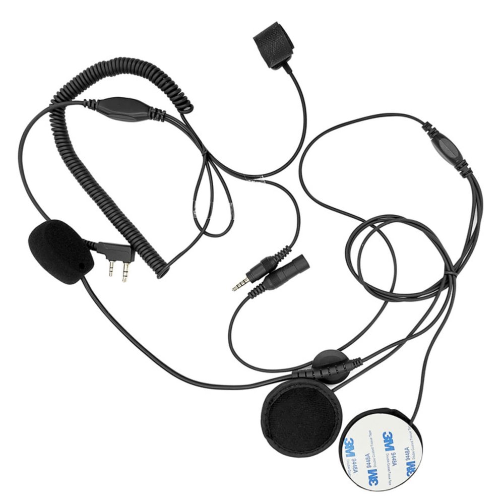 2 Pin Full Face Motorcycle Bike Helmet Earpiece Headset with Mic Microphone Compatible for Baofeng Radio BF-F8HP BF-F9 UV-82 UV-82HP UV-82C UV-5R Kenwood Wouxun Walkie Talkie Two Way Radio