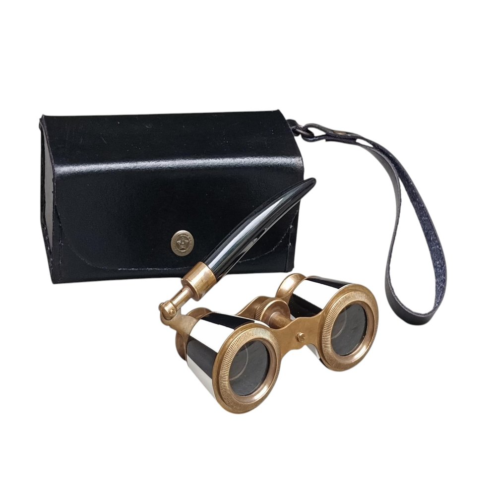 2.5 Inch Opera Glasses - Binoculars for Adults & Kids, Mother of Pearl & Brass, Pocket Size, Bird Watching, Hunting