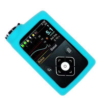 usastar-SNK Solid Color Premium Silicone Soft Case for Medtronic Minimed Insulin Pump 630G/ 640G/ 670G/770G/780G (Blue)