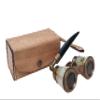 2.5 Inch Opera Glasses Binoculars with Leather Case Mother of Pearl Solid Brass Handle - Portable, Lightweight - Adults & Kids - Bird Watching, Hunting, Concerts view 1