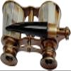 2.5 Inch Opera Glasses Binoculars with Leather Case Mother of Pearl Solid Brass Handle - Portable, Lightweight - Adults & Kids - Bird Watching, Hunting, Concerts view 2