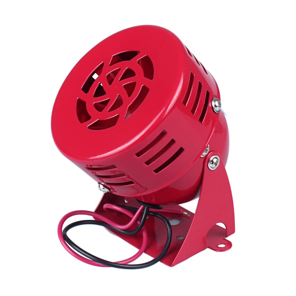 DIANQI DC12V, 120dB Red Mini Electric Motor Alarm, Motor Siren, Buzzer Sound Alarm Bell Horn for Suitable for Warning Information of Small Hoist, Light Transfer Cars and The Inside of Small Vessel