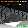 FOCEAN Boat Flooring EVA Foam Boat Decking Marine Mat Non-Slip Self-Adhesive Flooring Sheet for Motorboat Kayak Surfboard Garden Swimming Pools, 94.5''x 15.7'', Dark Grey with Black Lines view 2
