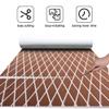 FOCEAN Boat Flooring EVA Foam Boat Decking Marine Mat Non-Slip Self-Adhesive Flooring Sheet for Motorboat Kayak Surfboard Garden Swimming Pools, 75''x 28'', Brown with White Lines view 2