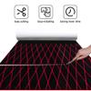 FOCEAN Boat Flooring EVA Foam Boat Decking Marine Mat Non-Slip Self-Adhesive Flooring Sheet for Motorboat Kayak Surfboard Garden Swimming Pools, 75''x 28'', Black with Red Lines view 2