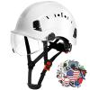 AOLAMEGS Construction Safety Hard Hat with Visor-ANSI Z89.1 OSHA Approved Construction Safety Helmet,Vented White Hard Hats with Chin Straps for Men Women Adults for Outdoor Indoor Industrial Workwear view 1