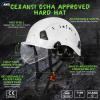 AOLAMEGS Construction Safety Hard Hat with Visor-ANSI Z89.1 OSHA Approved Construction Safety Helmet,Vented White Hard Hats with Chin Straps for Men Women Adults for Outdoor Indoor Industrial Workwear view 2