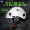 AOLAMEGS Construction Safety Hard Hat with Visor-ANSI Z89.1 OSHA Approved Construction Safety Helmet,Vented White Hard Hats with Chin Straps for Men Women Adults for Outdoor Indoor Industrial Workwear view 3
